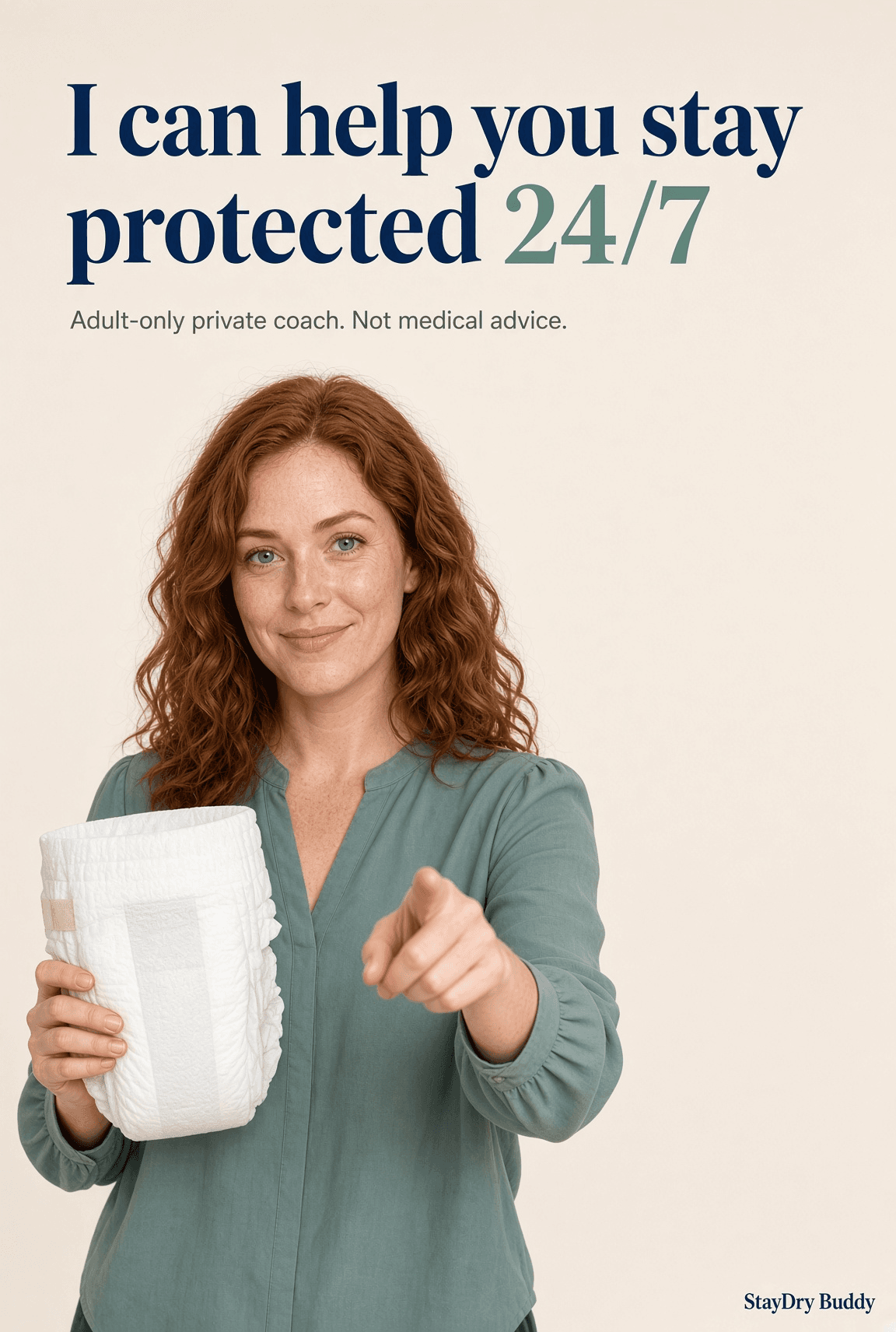 Adult protection coach with the message: I can help you stay protected 24/7.